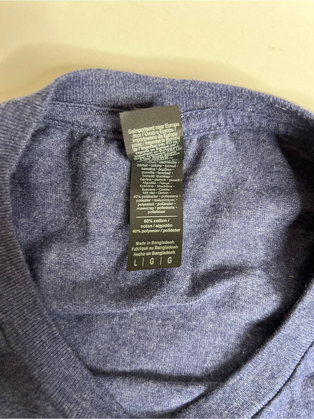 Pair of Poncho Men's T-SHIRTs Heathered Blue - Size Large - Picture 4 of 8
